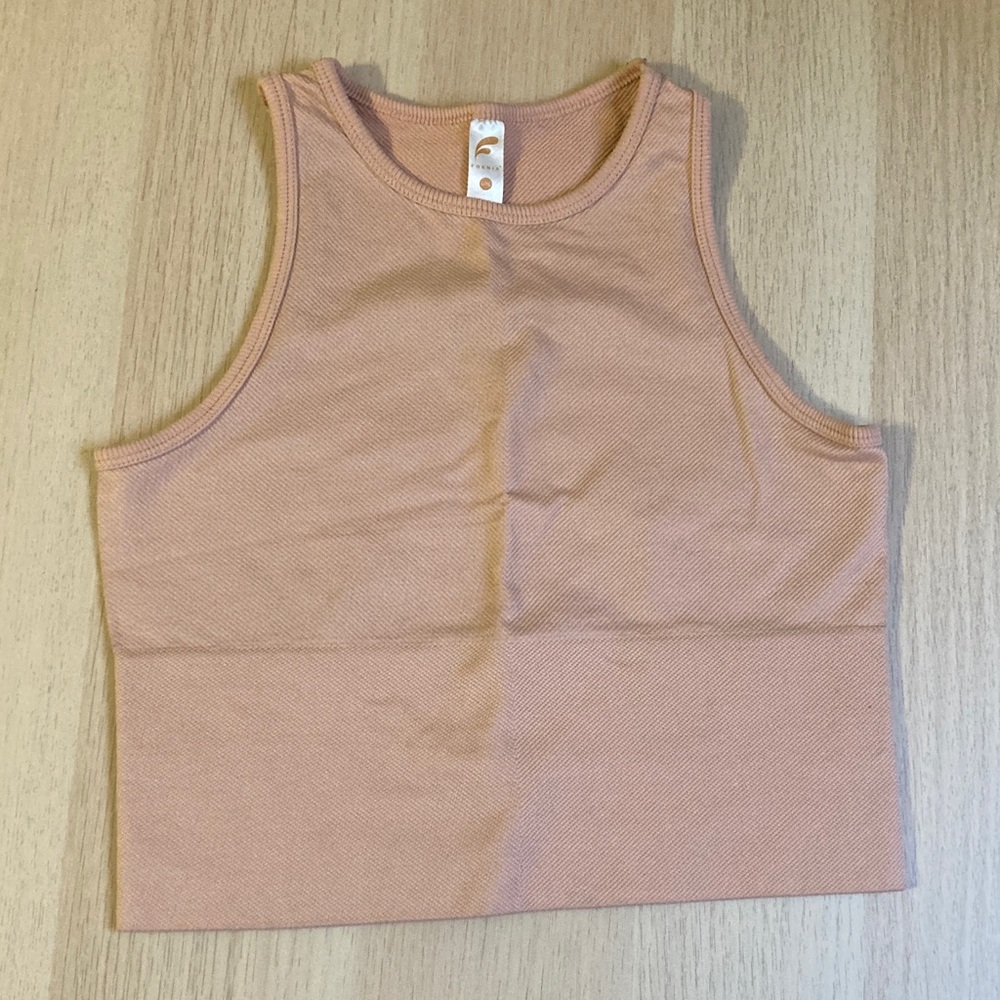 Girls Sleeveless Pink Ribbed Tank Top, Size Large/XL